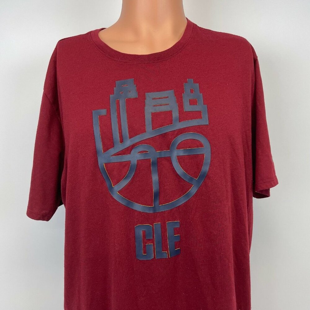 Nike Cleveland Cavaliers City Edition Dri Fit T Shirt NBA Basketball Red Size XL